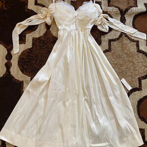 For Love & Lemons Heidi Midi Dress Size Small / Ivory